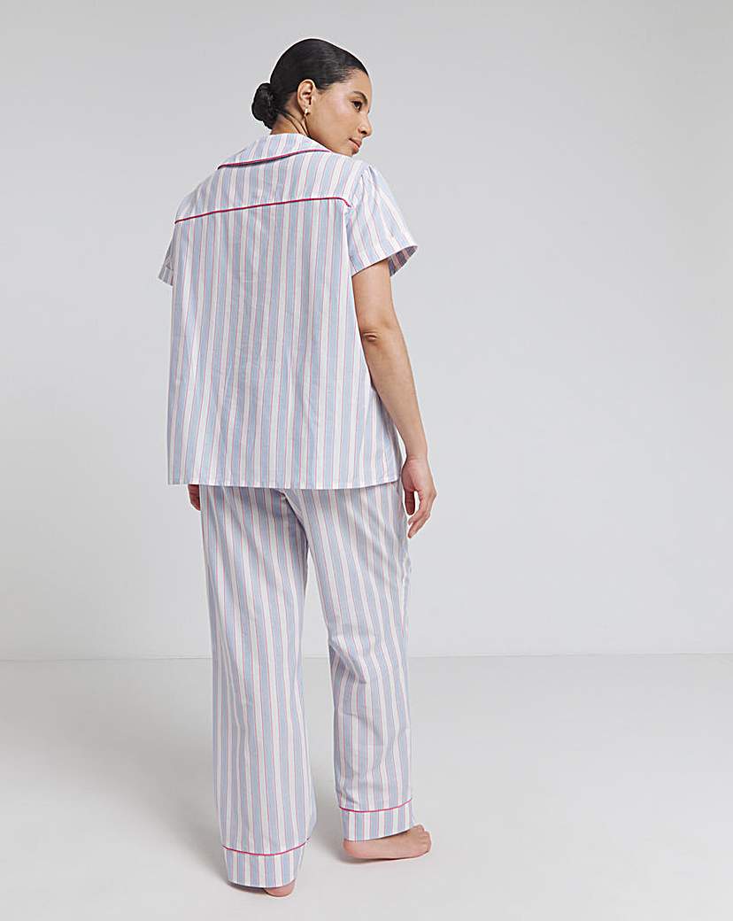 Cotton Button Through Striped Pyjama Set