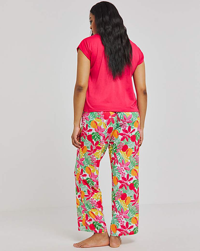 Slogan Tee Pyjama Set