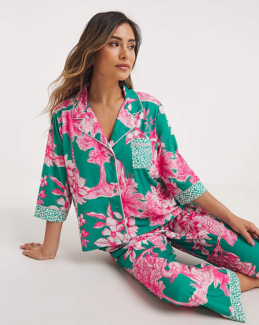 Tropical Button Through Pyjama Set