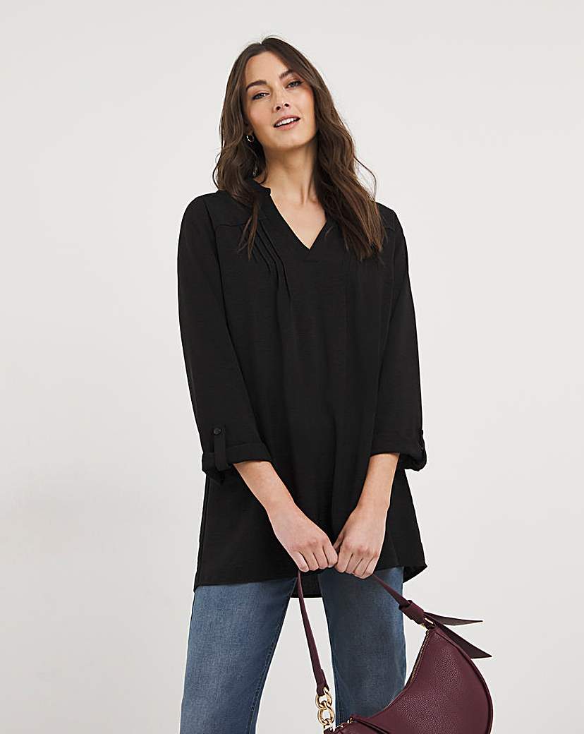 Julipa Pintuck Notch Neck Tunic