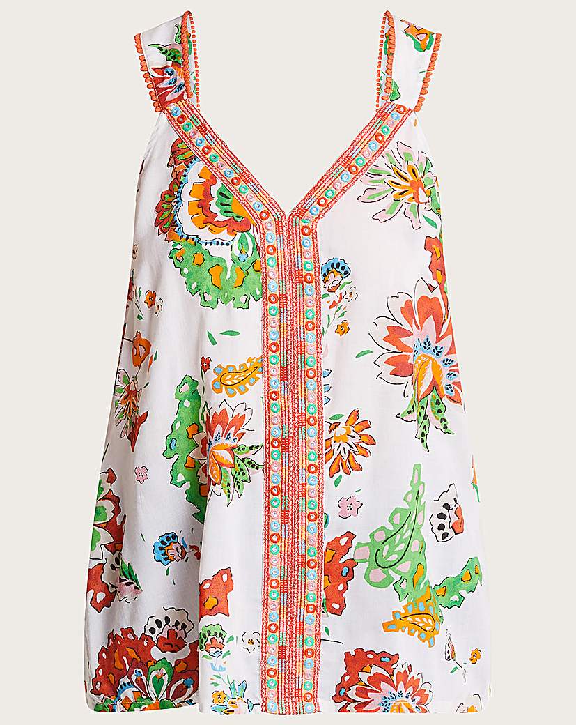 Monsoon Embroidered Print Cami