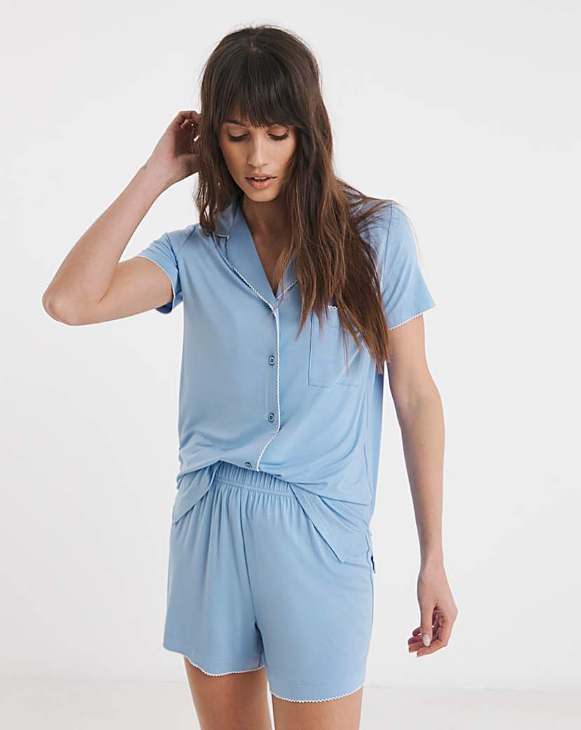 Figleaves Picot Trim Pyjama Set
