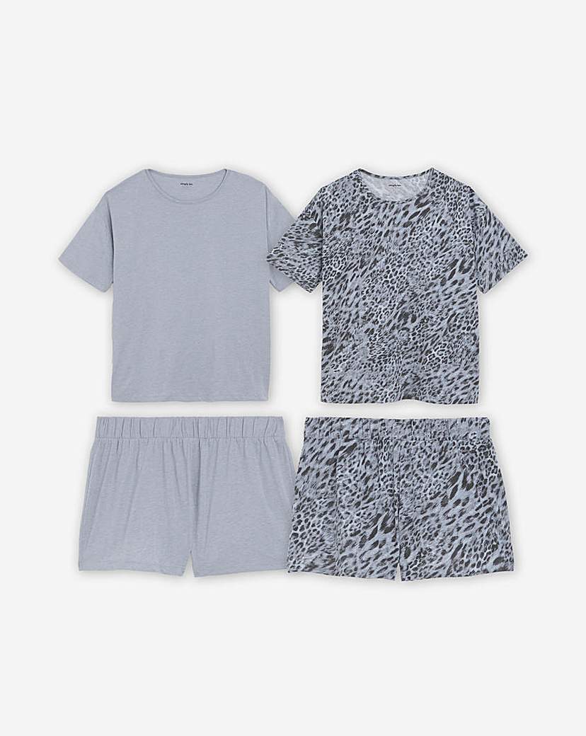 Leopard Print Value 2 Pack Shortie Sets