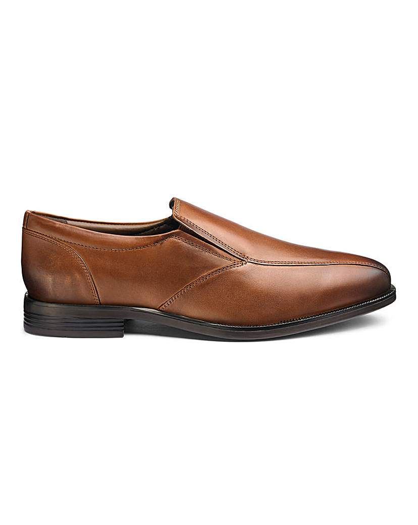 Leather Formal Slip Ons Extra Wide Fit