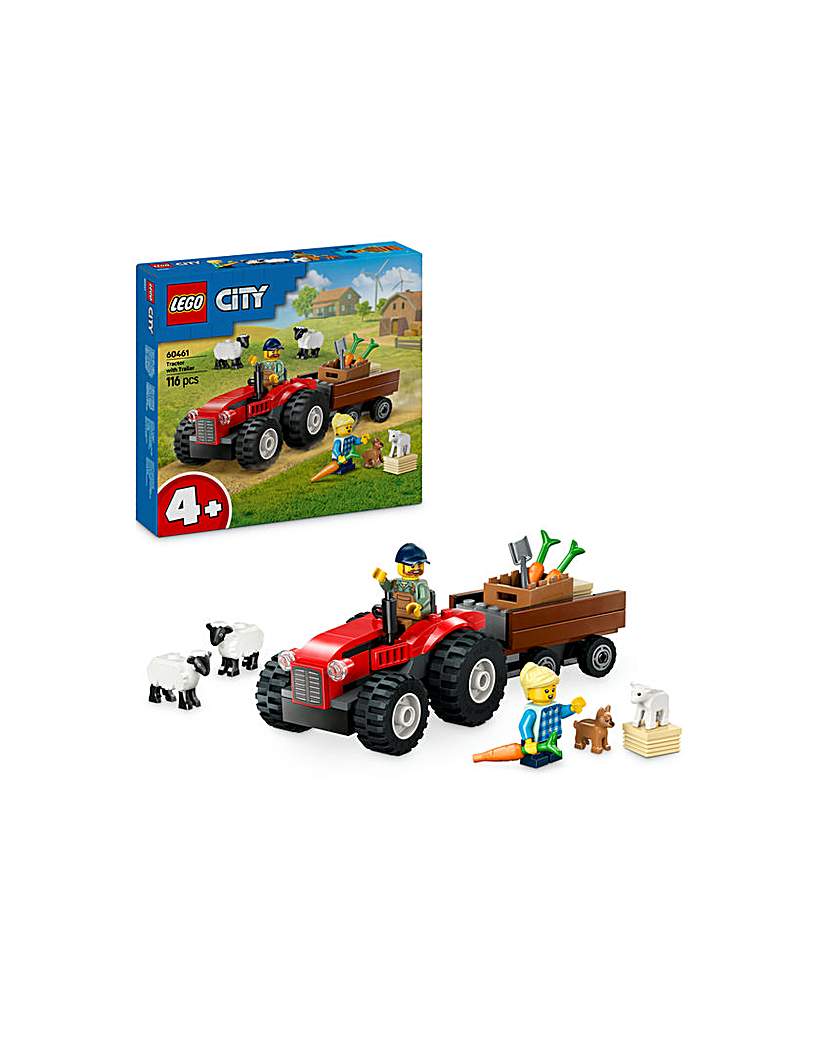 LEGO City Red Farm Tractor with Trailer