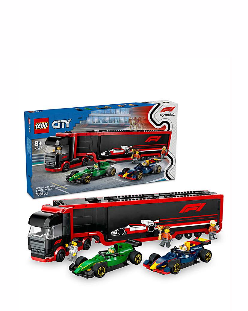 LEGO City F1 Truck with RB20 & AMR24 F1