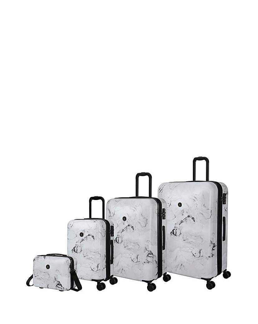 IT Luggage Sheen Greyscale Marble Set