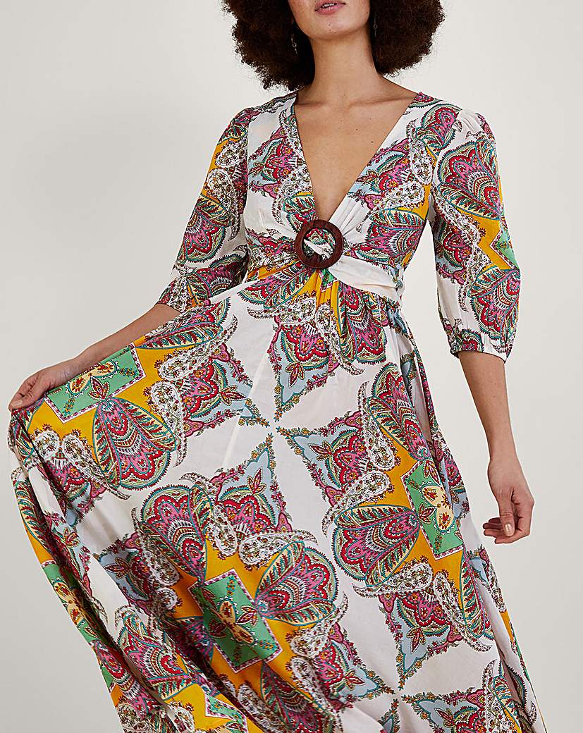 Monsoon Paisley Scarf Print Maxi Dress