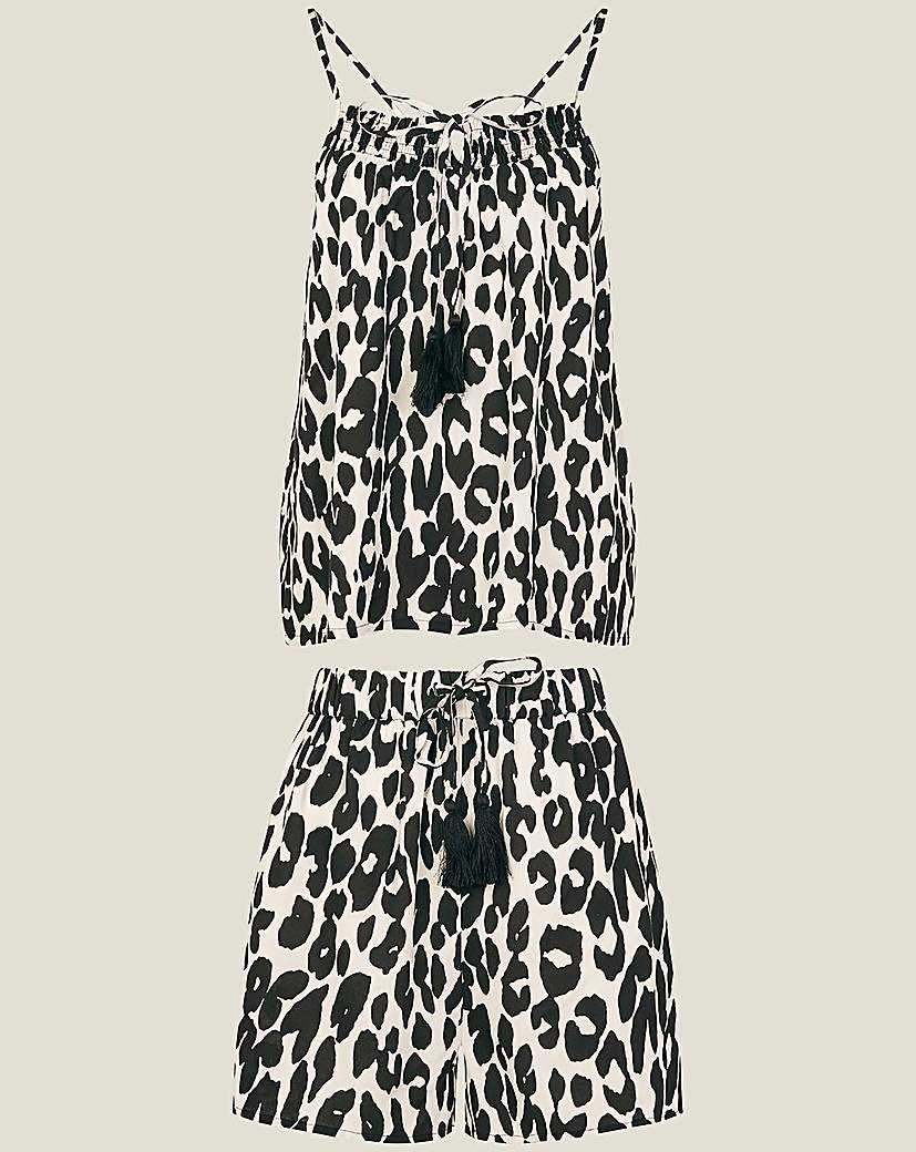Accessorize Leopard Vest Pyjama Set