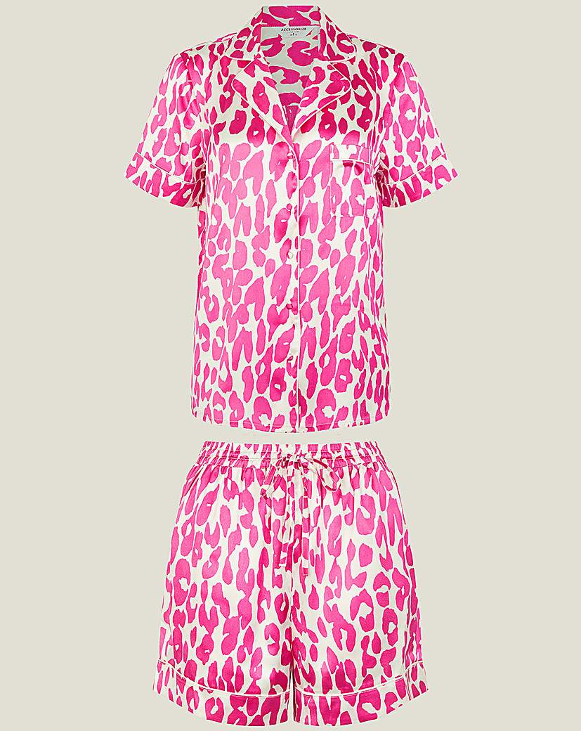 Accessorize Leopard Satin Pyjama Set