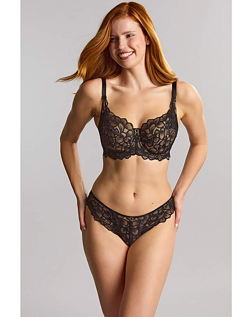 Panache Black/Latte Allure Full Cup Wired Bra - 30Gg