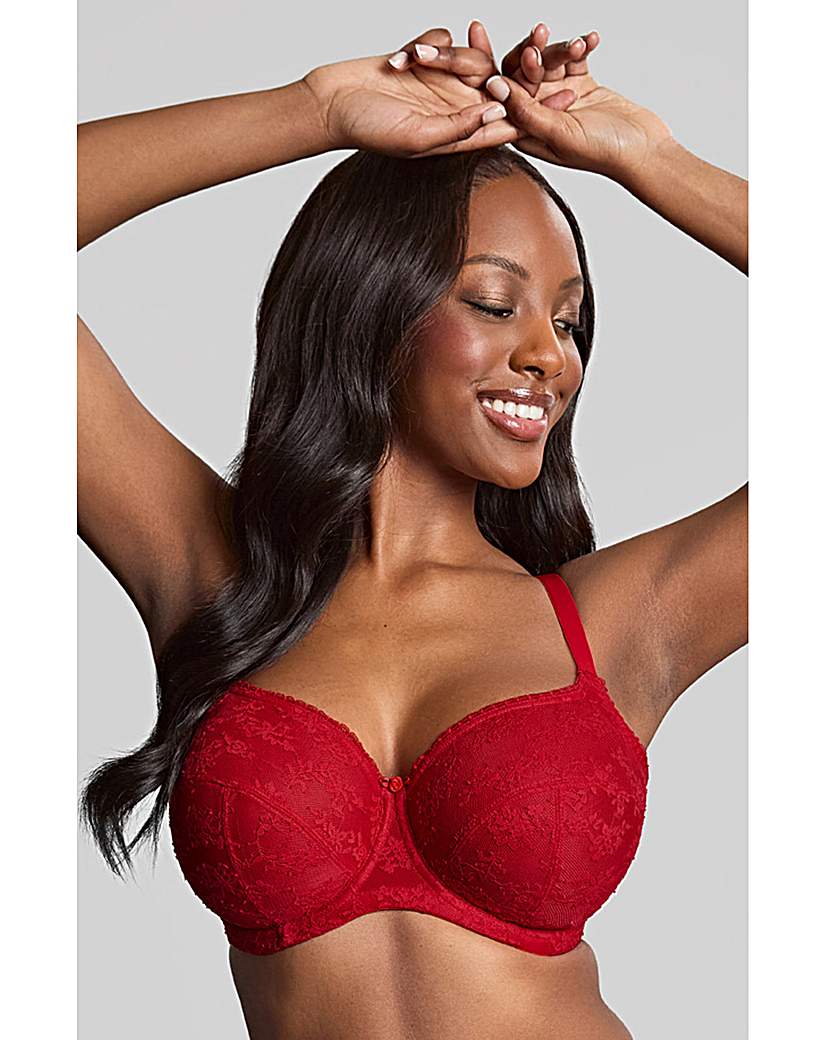 Panache Tango Lace Balcony Bra Red
