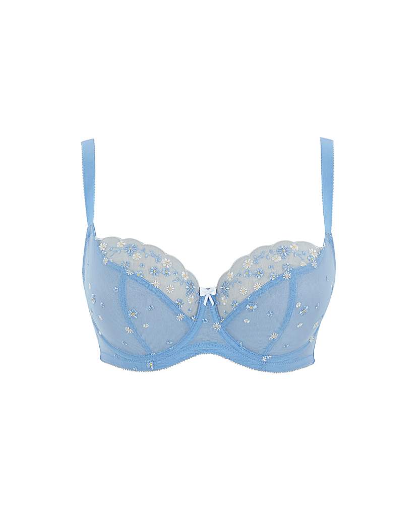 Panache Blossom Balcony Bra Blue
