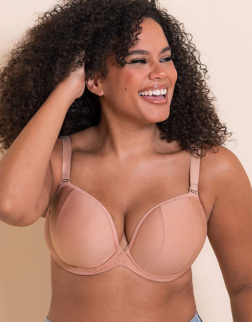 Curvy Kate Latte Superhero Multiway Plunge Bra - 34Ff