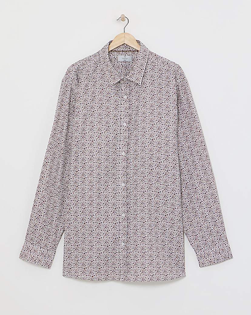 William Hunt Floral Print Jacquard Shirt