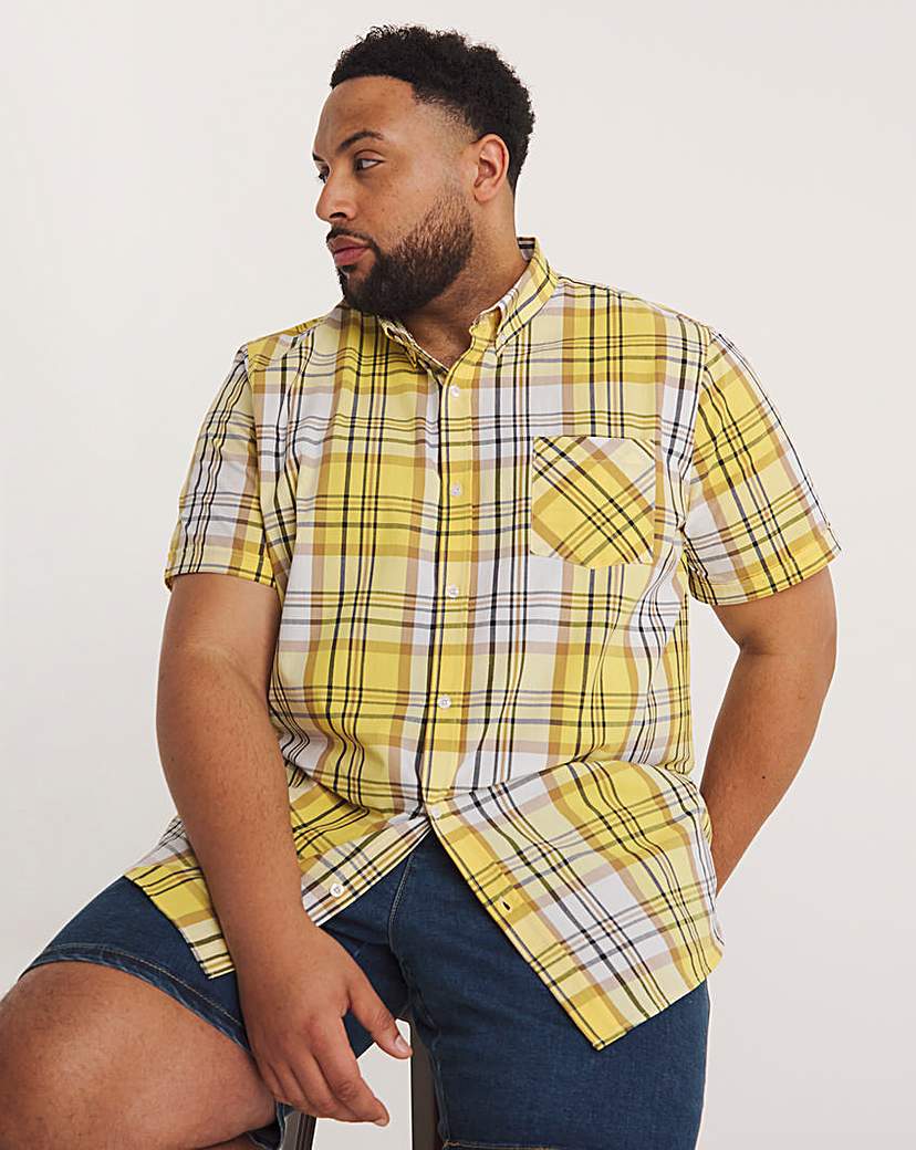 Short Sleeve Cotton Check Shirt