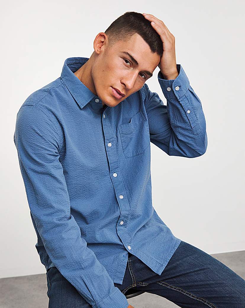 Long Sleeve Textured Shirt