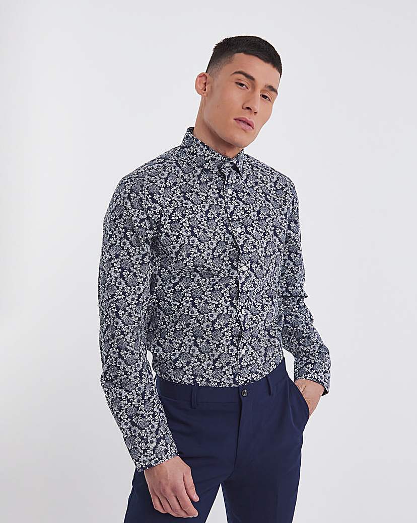 Jacamo Premium Formal Floral Print Shirt