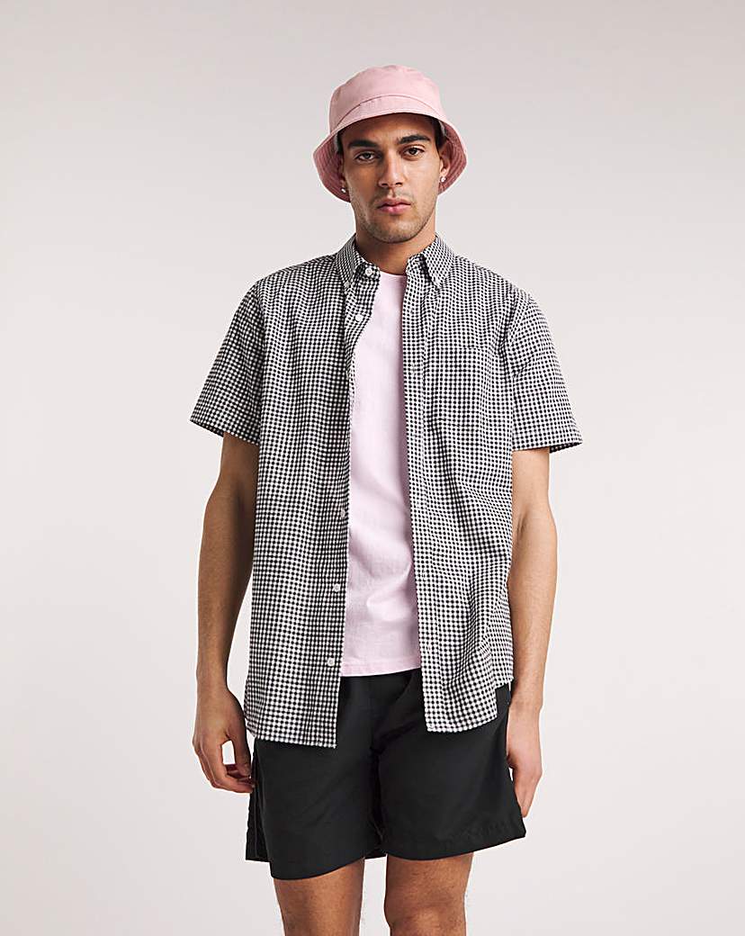 Short Sleeve Gingham Shirt