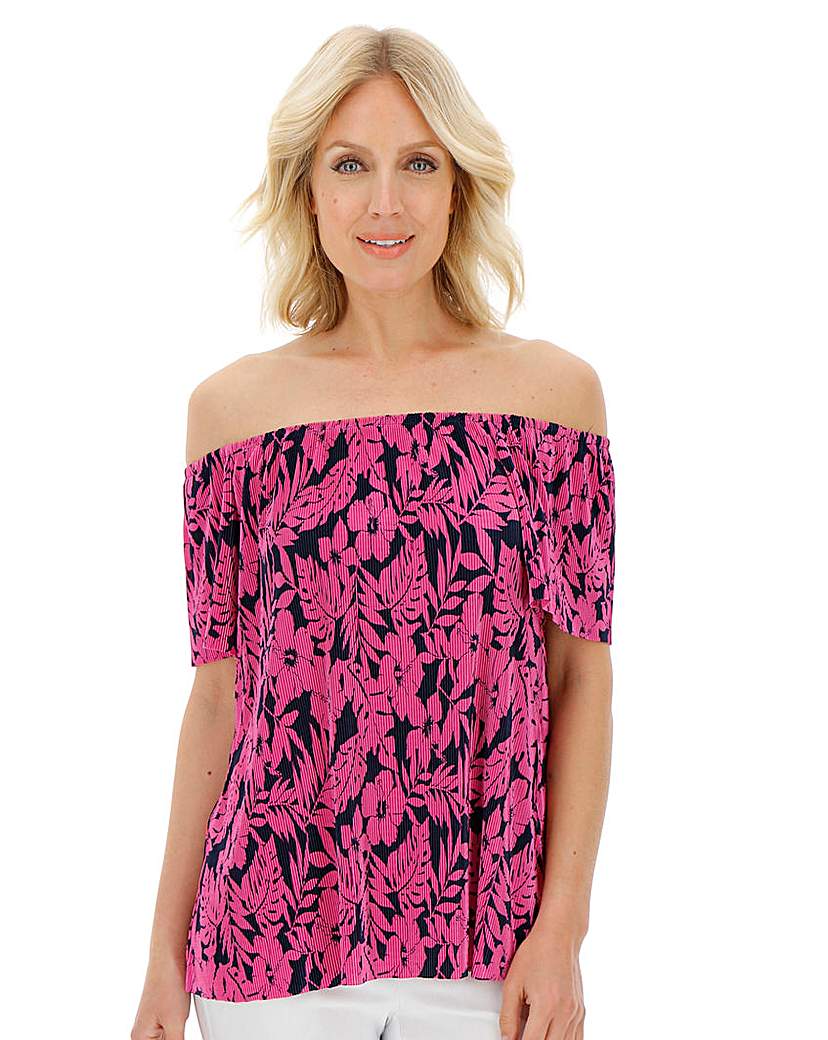 Image of Julipa Print Plisse Top