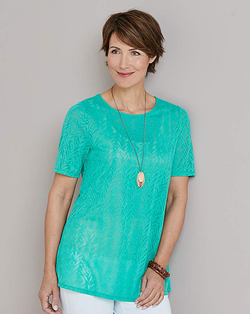 Image of Julipa Green Jacquard TShirt