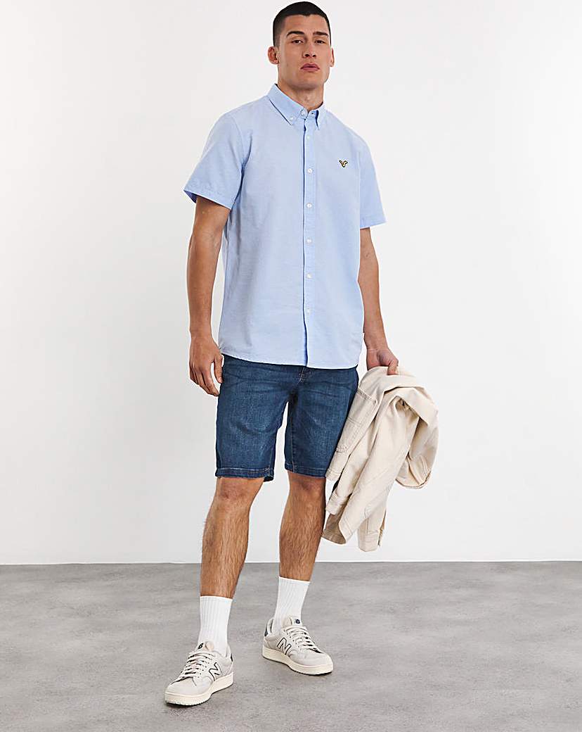 Voi Plain Oxford Short Sleeve Shirt Long