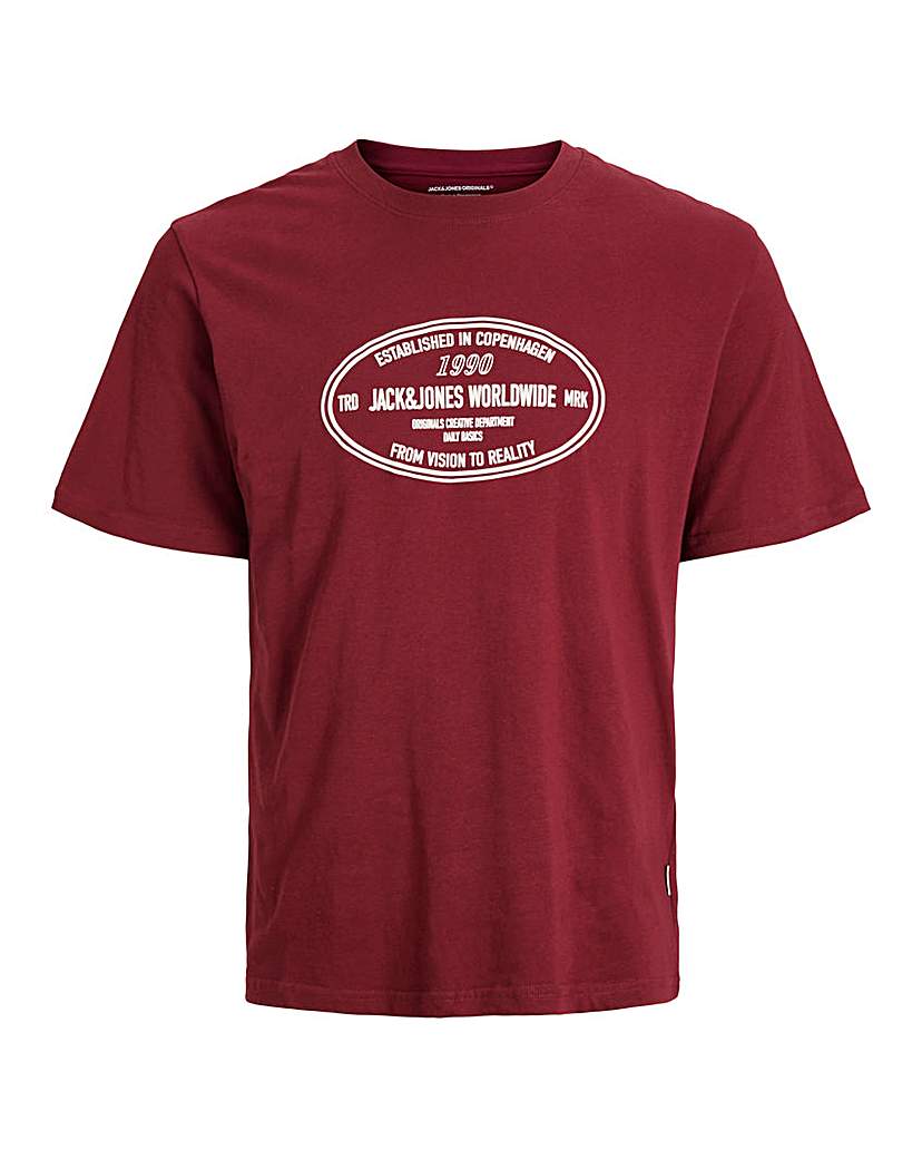New In - Jack & Jones York Logo T-Shirt - Red