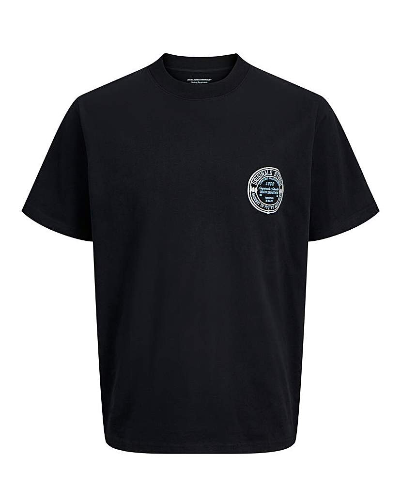 New In - Jack & Jones York Logo T-Shirt - Black