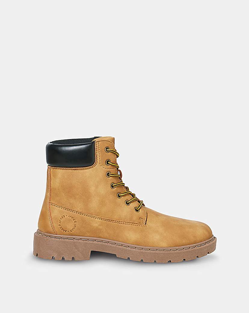New In - Jack & Jones Ainsworth PU Boots - Tan