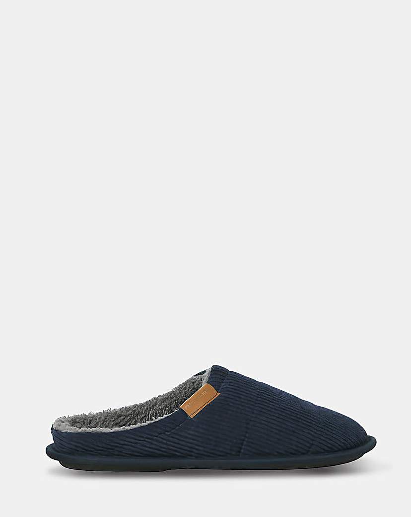 New In - Jack & Jones Cordie Mule Slipper - Navy