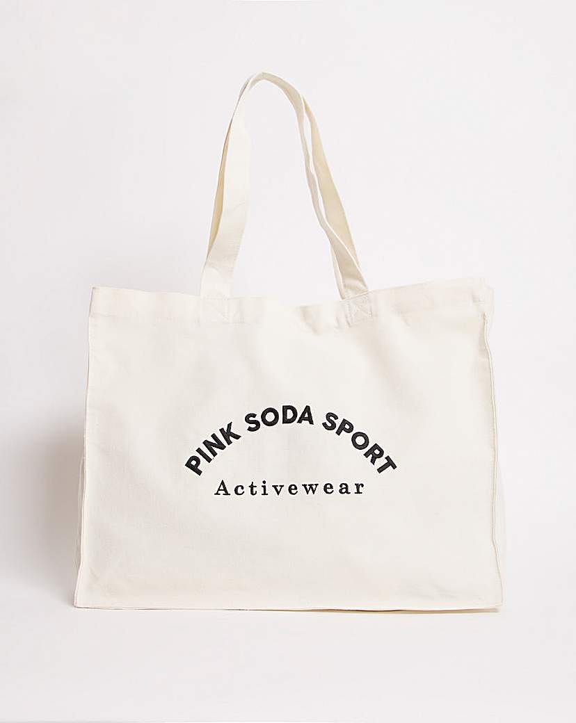 Pink Soda Arch Logo Canvas Tote Bag