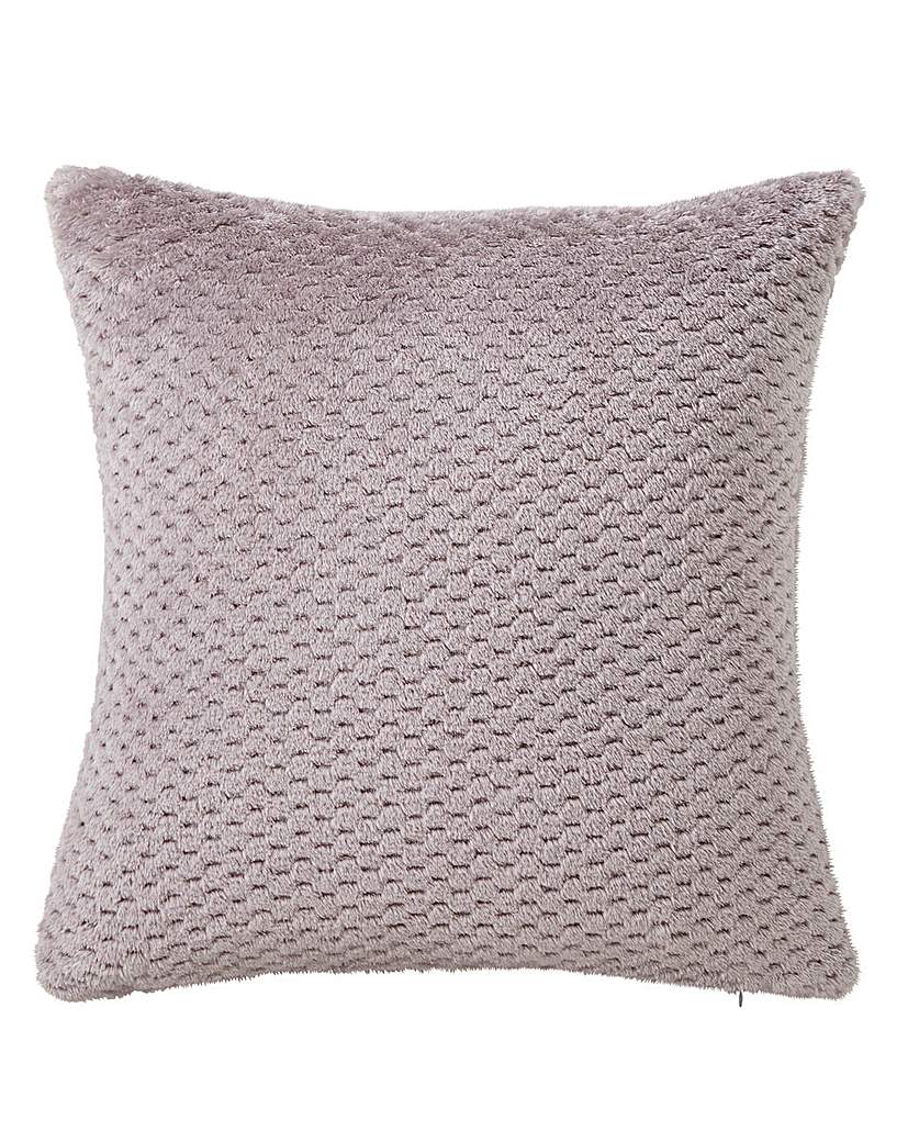 Honeycomb Plush Cushion Cover