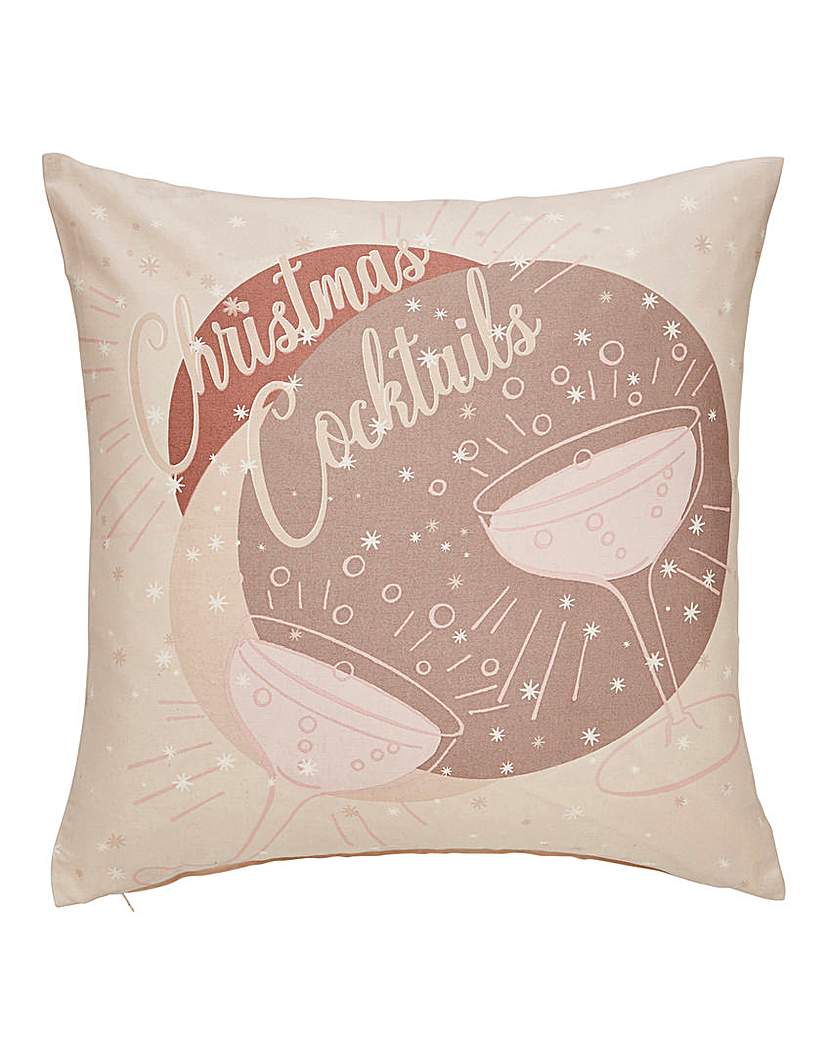 Christmas Cocktails Cushion