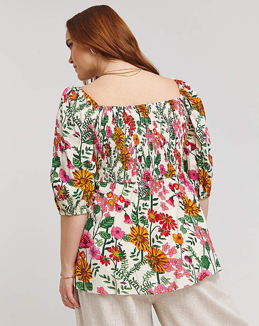 Lovedrobe Floral Shirred Top