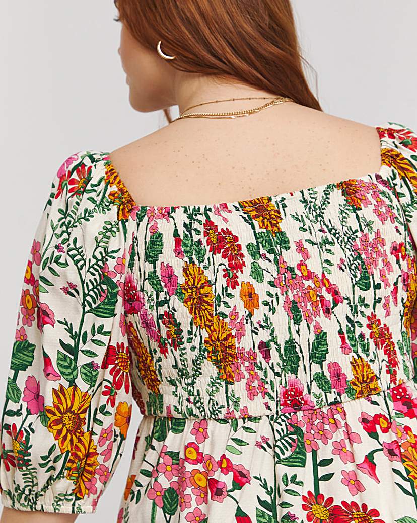 Lovedrobe Floral Shirred Top