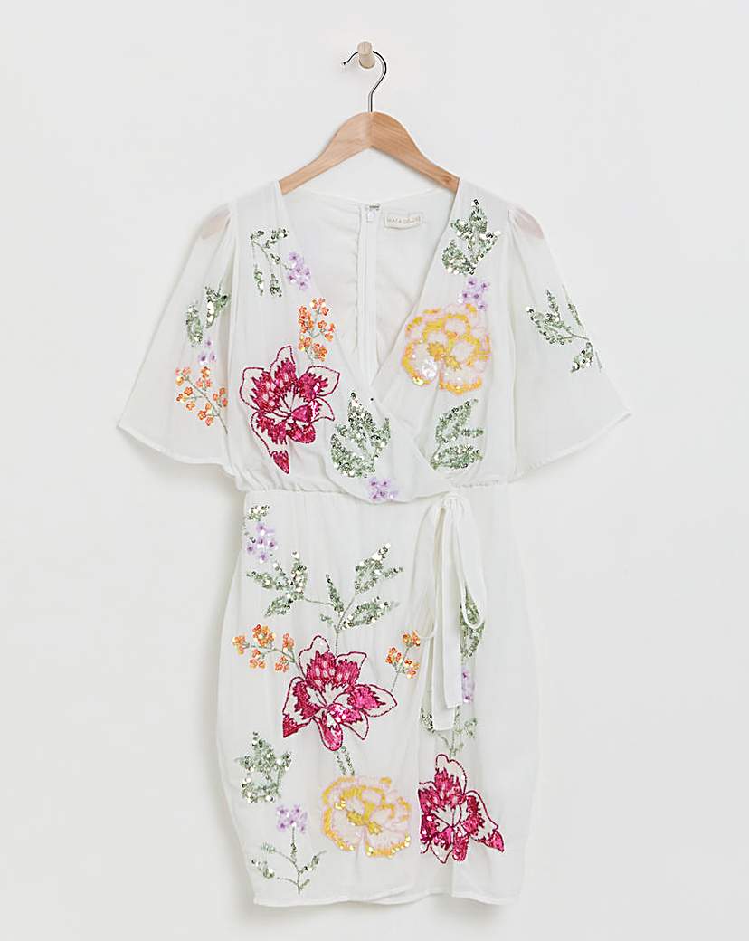 Maya Curve Embellished Mini Dress