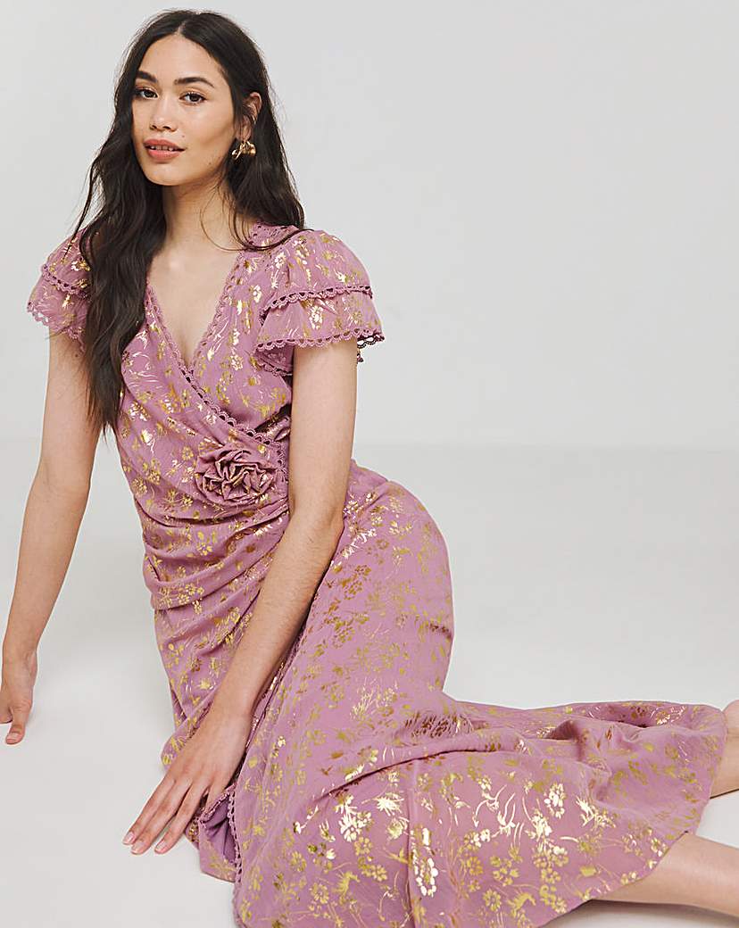 Maya Curve Rosetta Maxi Dress