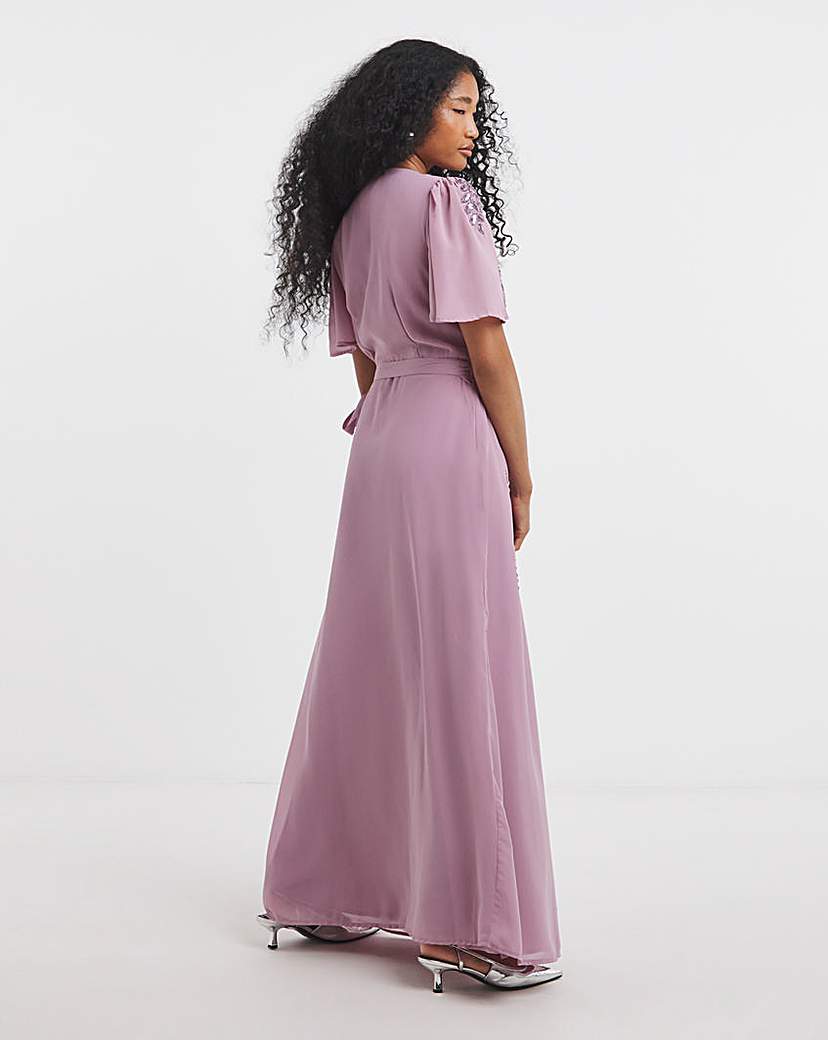 Maya Curve Embellished Maxi Dress