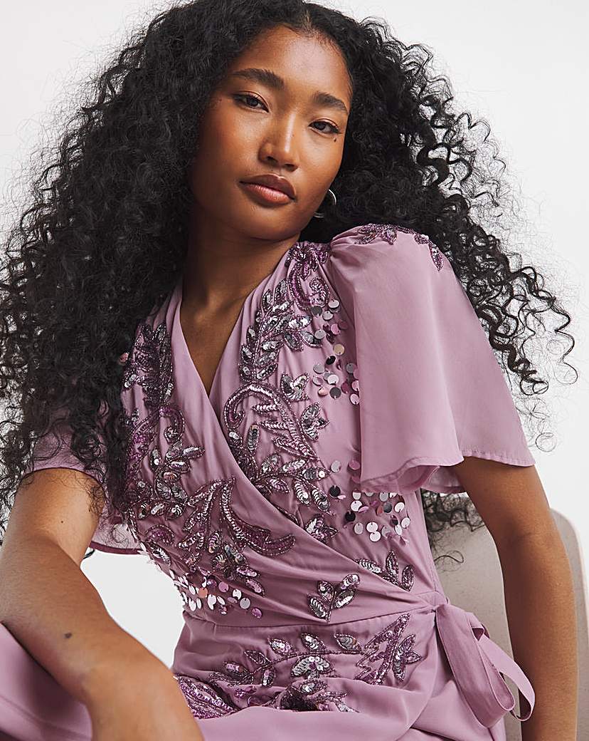 Maya Curve Embellished Maxi Dress
