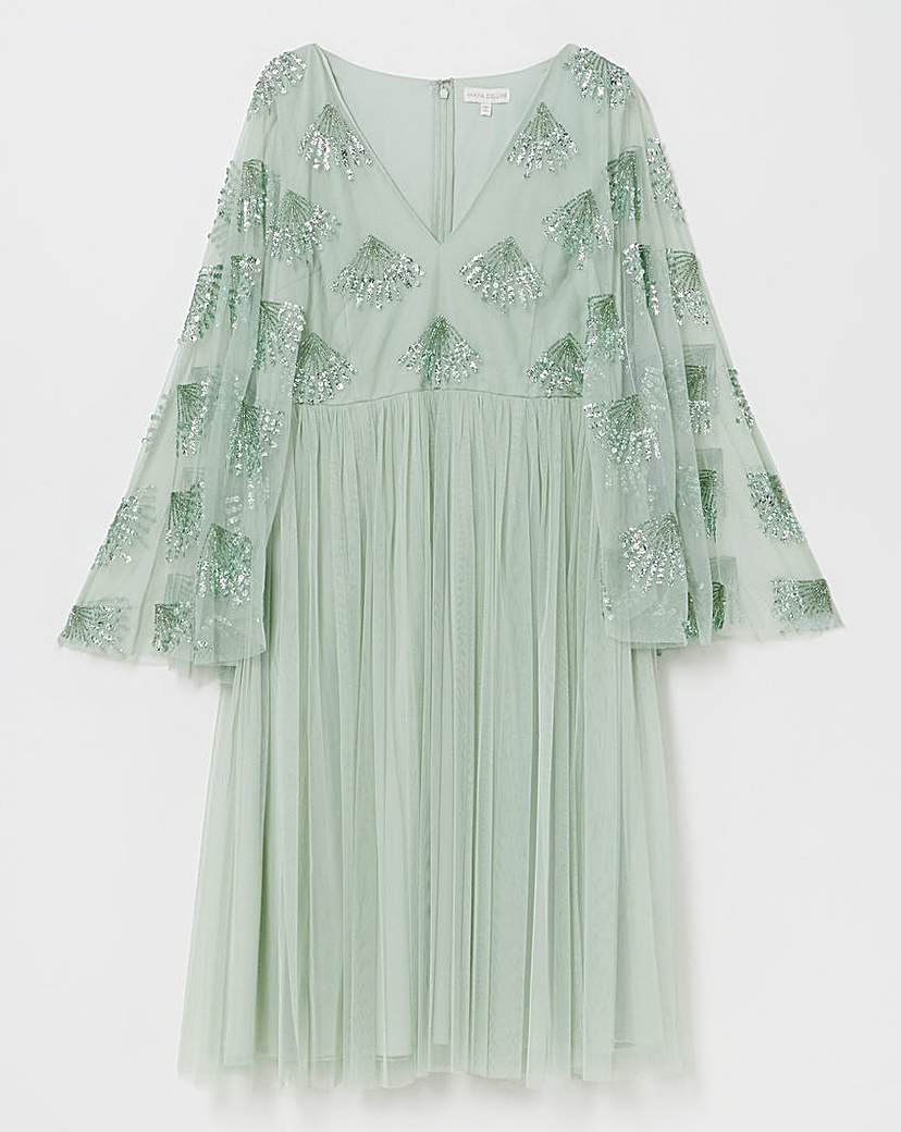 Maya Curve Embellished Midi Dress
