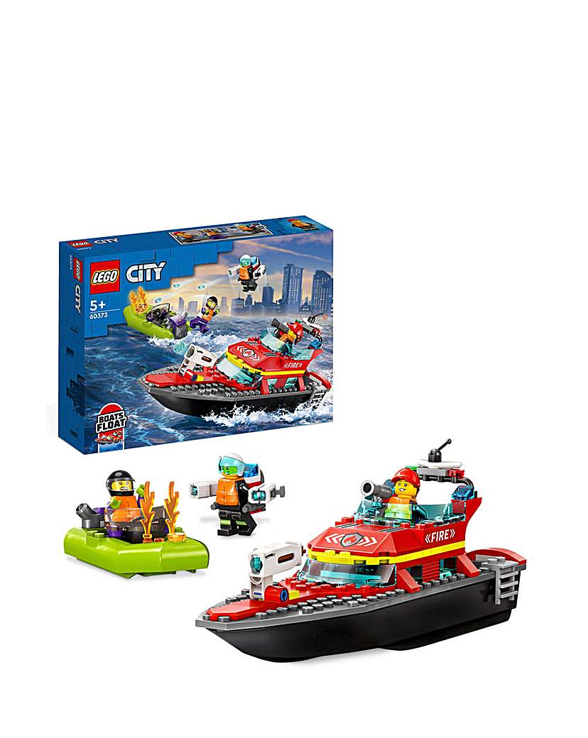 LEGO City Fire Rescue Boat Toy, Floats