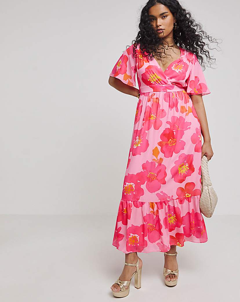 Twisted Wunder Maxi Chiffon Dress