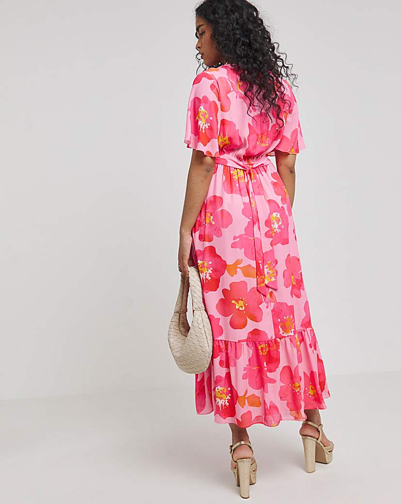 Twisted Wunder Maxi Chiffon Dress