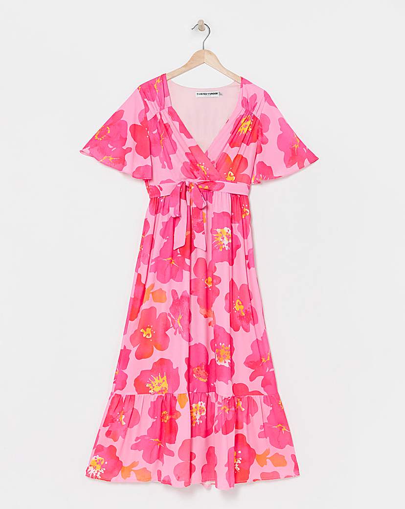 Twisted Wunder Maxi Chiffon Dress