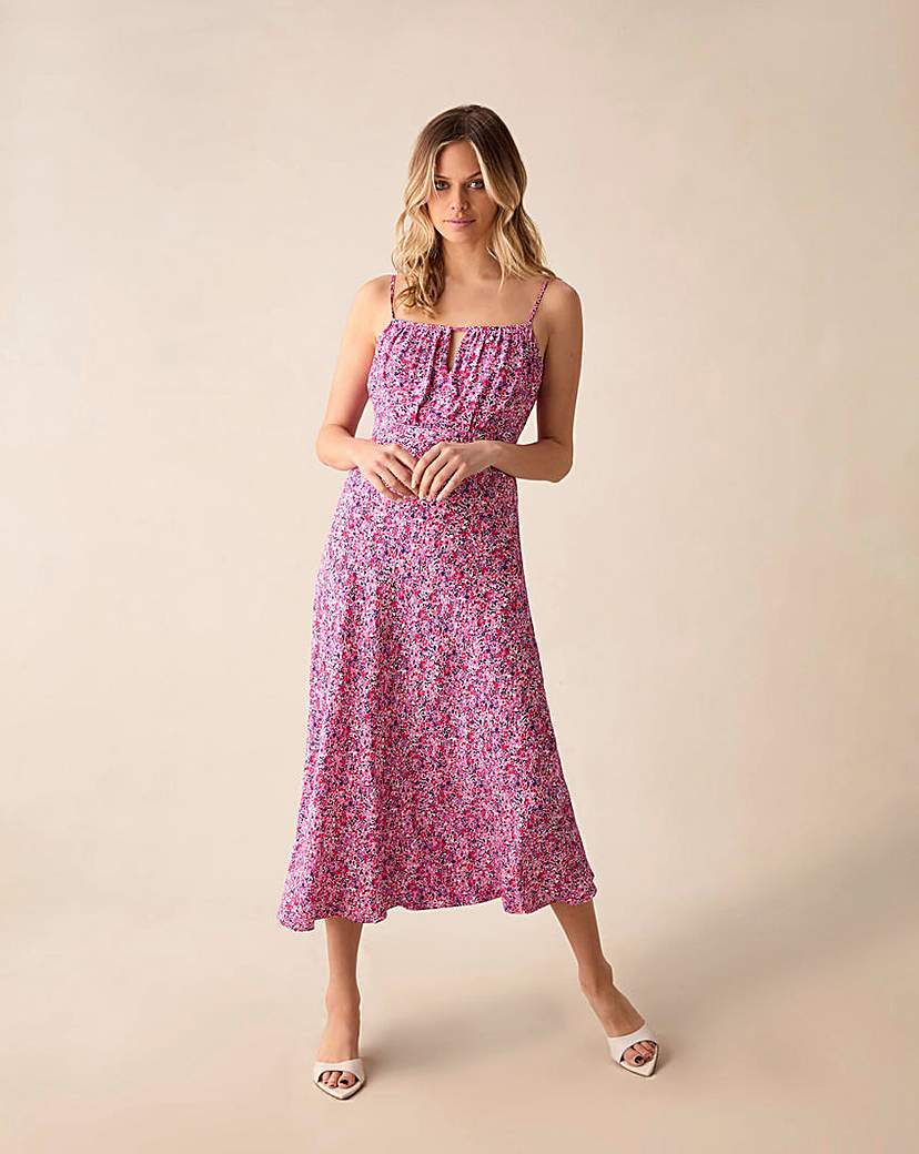 Ro&Zo Ditsy Print Midi Dress