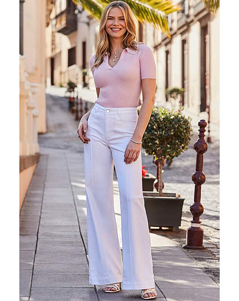 Sosandar Pin Tuck Palazzo Trousers
