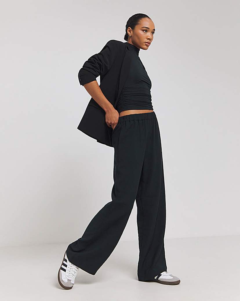 TALA 365 Ruched Side Mock Neck Top