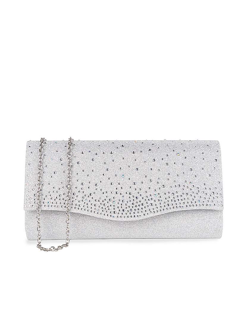 Paradox London Deja Clutch Bag - Silver