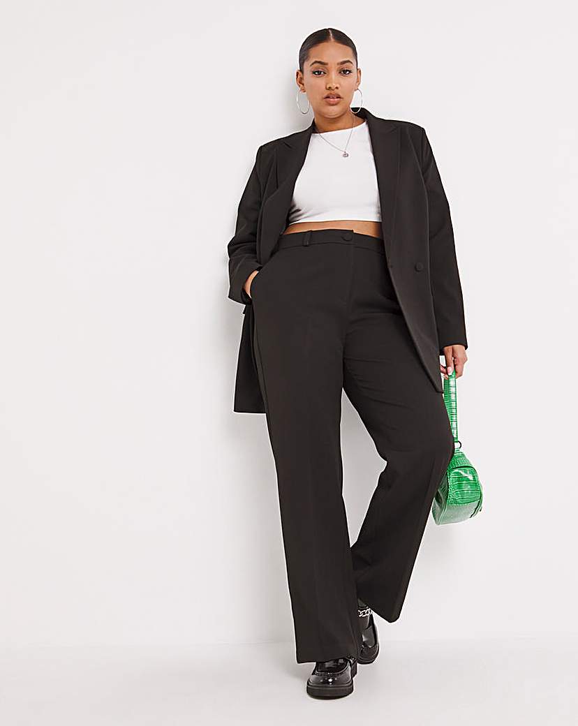 Black Tailored Dad Trouser