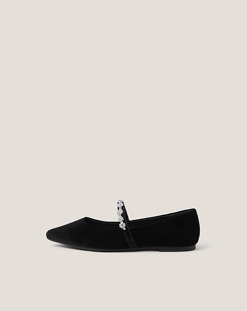 New In - Monsoon Elia Embellished Velvet Pumps